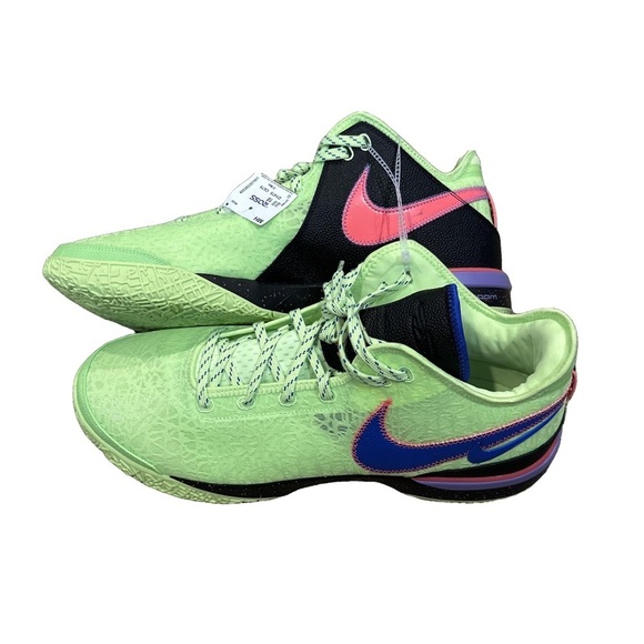Nike Lime Green and Blue Athletic Shoes - Picture 2 of 5